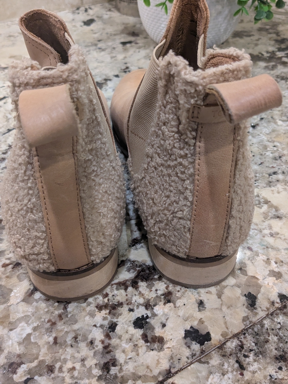 Toms Tan Chelsea Ankle Booties - Slip-On Leather Booties - Picture 3 of 7